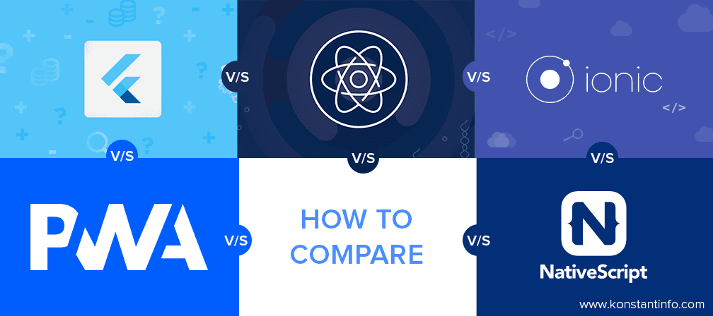 React Native vs Flutter vs Ionic vs NativeScript vs PWA