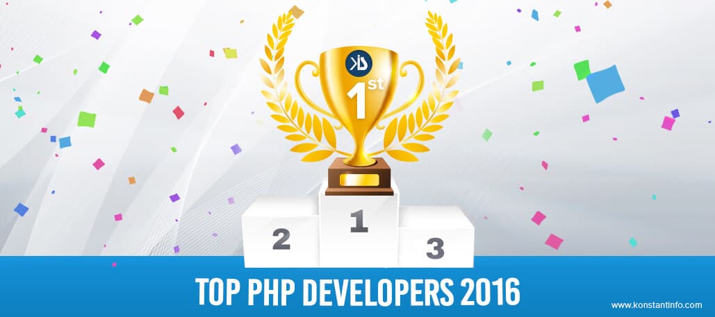 Konstant Infosolutions Ranks#1 for Top PHP Developers 2016