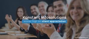 Konstant Infosolutions Scores High on Client Appreciation
