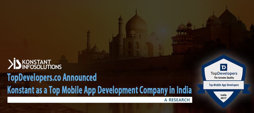 TopDevelopers.co Announced Konstant as a Top Mobile App Development Company in India