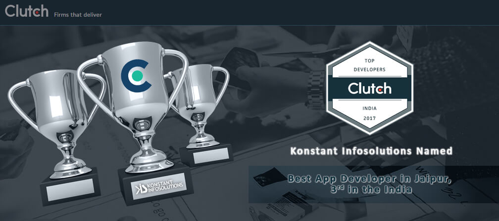 Konstant Infosolutions recognized as best app developer from Jaipur, India