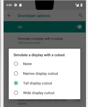 Support for Display Notch