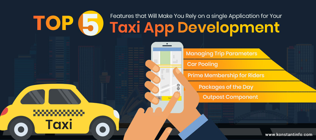 Top 5 Features that Will Make You Rely on a single Application for Your Taxi App Development