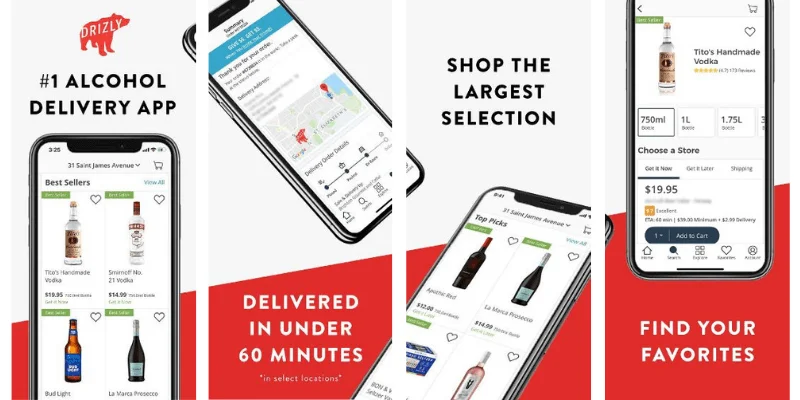 drizly alcohol delivery app