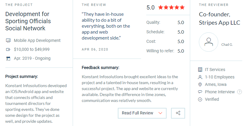 rating clutch social network