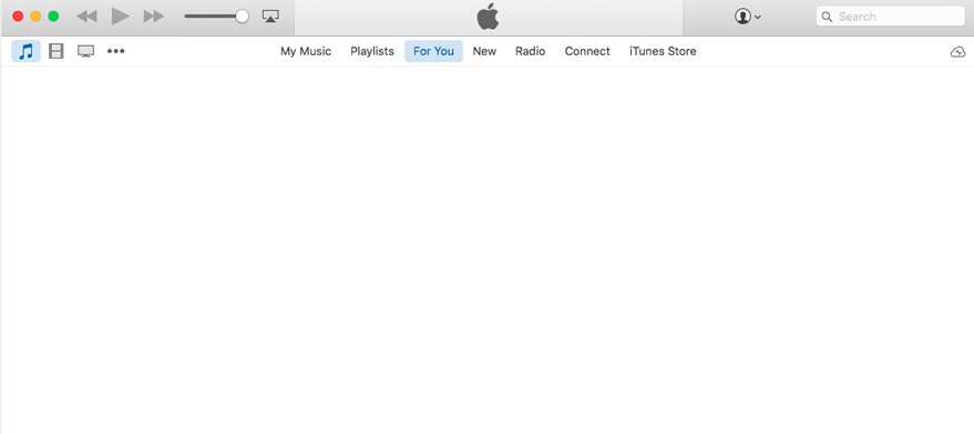 iTunes menu