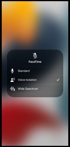 mic modes new ios 15 features