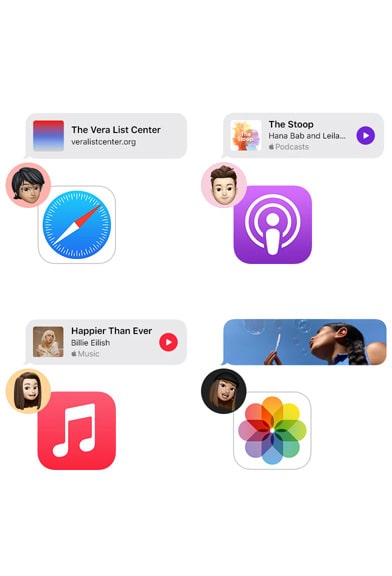 shared apps new ios 15 features