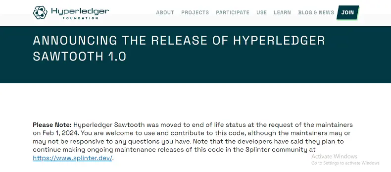 Hyperledger Sawtooth