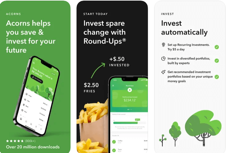 acorns- save invest