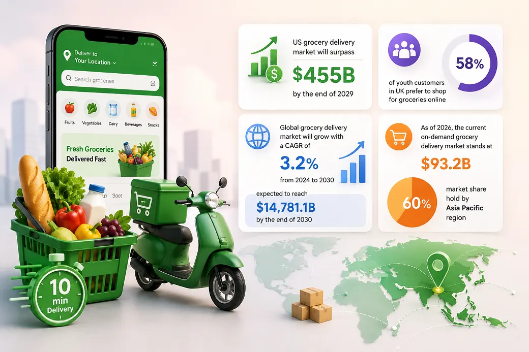 Business benefits og grocery app development